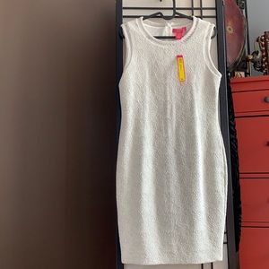 NWT Small white/silver Catherine Malandrino cocktail dress